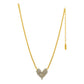 TOVA - Gold Rhinestone Candy Heart Necklace - Jewelry - Necklaces - Tova