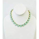 TOVA - Gold Sofia Necklace in Fairy Dust Ultra Mint - Jewelry - Necklaces - Tova