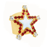 TOVA - Gold Super Star in Enamel Baby Blue Ring - Jewelry - Rings - Tova