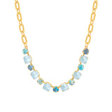 TOVA - Gold The Mini Poppy Necklace in Ultra Baby Blue - Jewelry - Necklaces - Tova