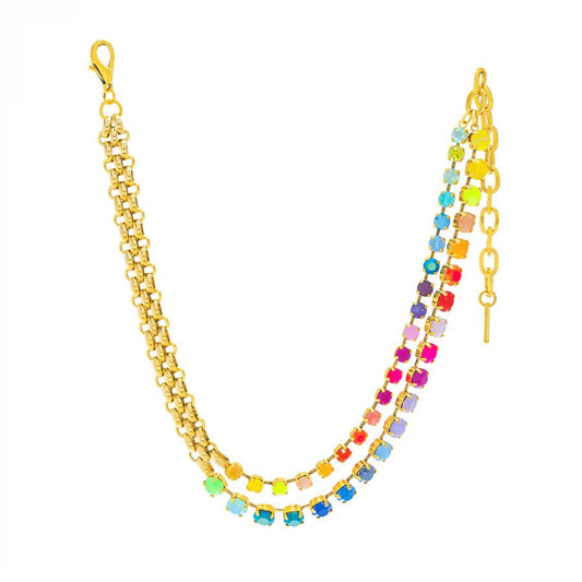 TOVA - Gold Treyvon Candy Crush Necklace - Jewelry - Necklaces - Tova
