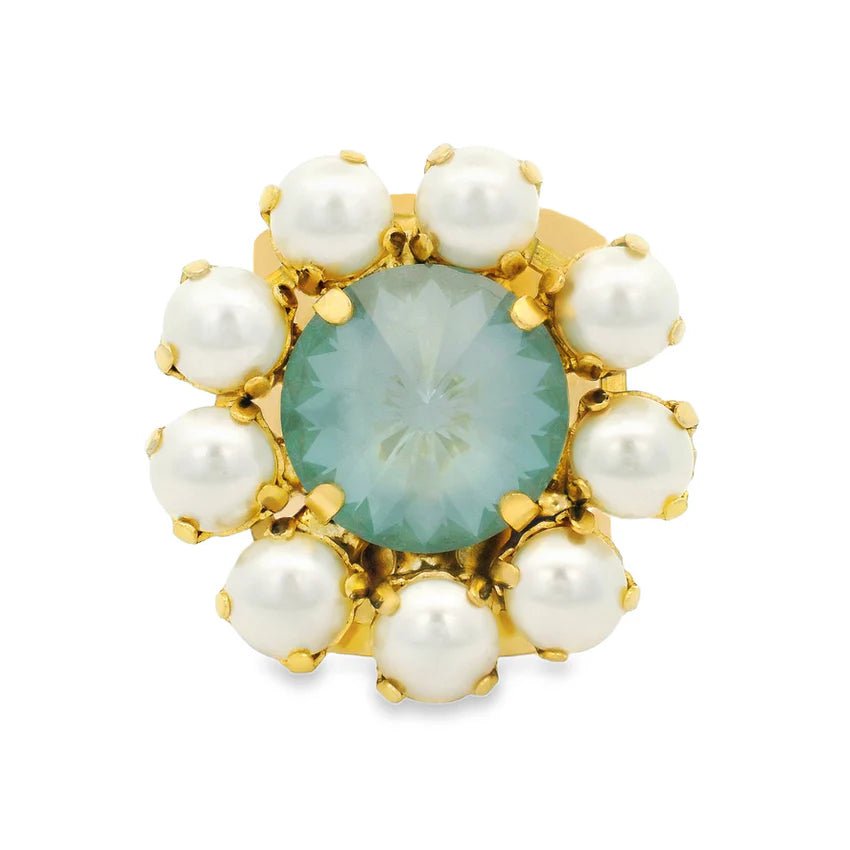 TOVA - Gold Twiggy Plus in Agave Ignite & Pearls Ring - Jewelry - Rings - Tova