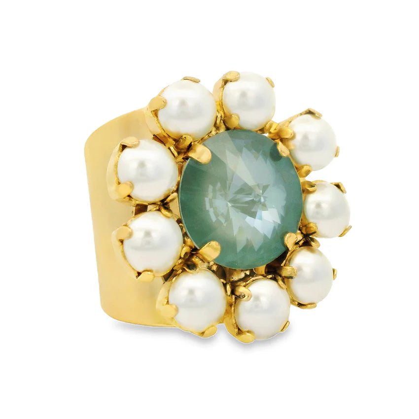 TOVA - Gold Twiggy Plus in Agave Ignite & Pearls Ring - Jewelry - Rings - Tova