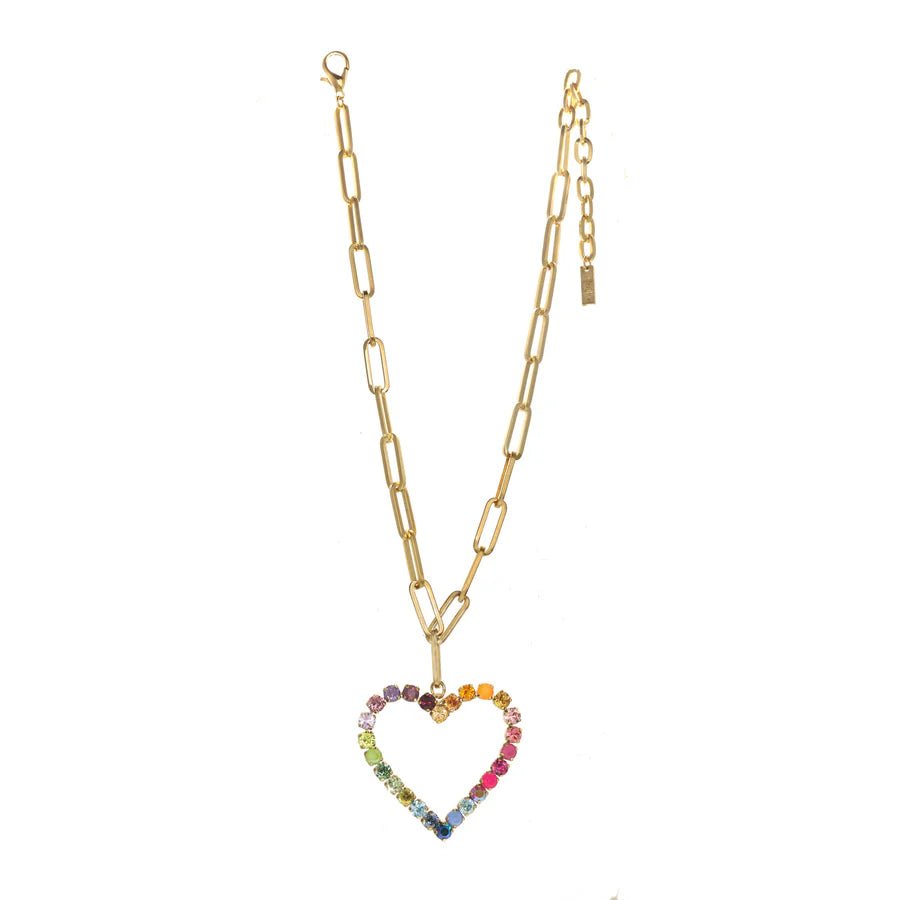 TOVA - Gold Watermelon Heart Necklace - Jewelry - Necklaces - Tova