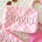 TRAVEL Pink Checkered XL Travel Bag - Accessories - Travel - Kenz Kustomz