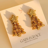Twinkle Mini Christmas Gold Tree Stud Earrings - Jewelry - Earrings - Gaby & Grace