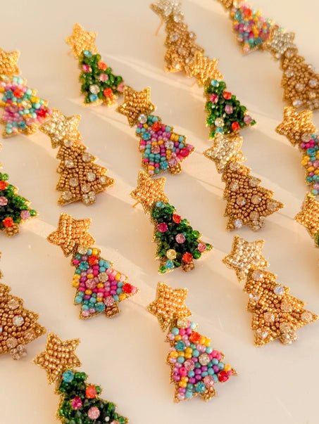 Twinkle Mini Christmas Green Tree Stud Earrings - Jewelry - Earrings - Gaby & Grace
