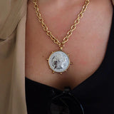 Two - Tone Coin Short Necklace - Jewelry - Necklaces - Chansutt Pearls