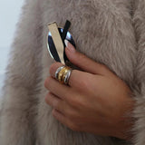 Two - Tone Dome Ring - Jewelry - Rings - Chansutt Pearls