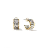 Two - Tone Watch Small Hoop Earrings - Jewelry - Earrings - Brenda Grands Jewelry
