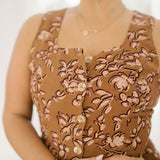 Uptown Gathering Floral Linen Tank Top - Tops - Blouses - Illa Illa