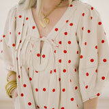 Vacay Escape Dot Romper - Rompers - Peach Love CA