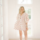 Vacay Escape Dot Romper - Rompers - Peach Love CA