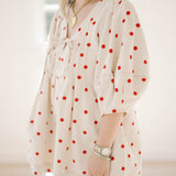 Vacay Escape Dot Romper - Rompers - Peach Love CA