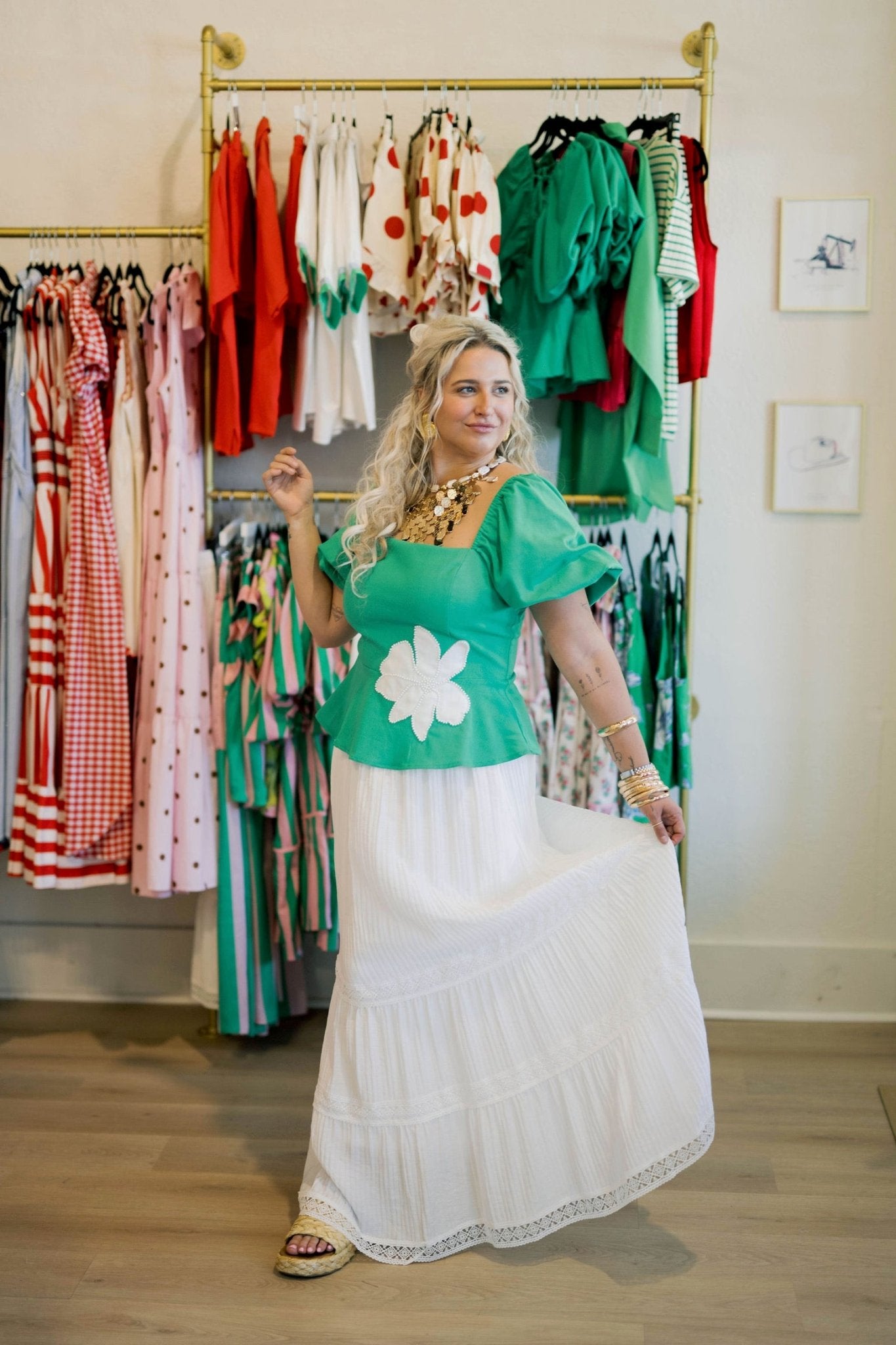 Vacay Style Beaded Top - Tops - Blouses - Strut & Bolt