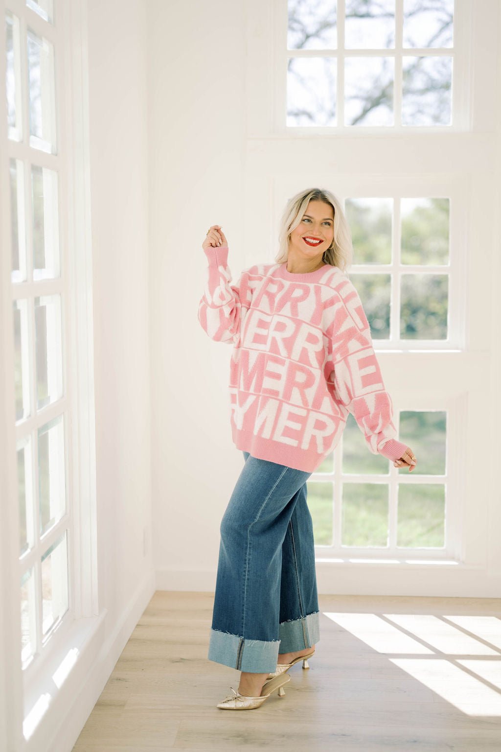 Very MERRY Sweater - Tops - Sweaters - Peach Love CA