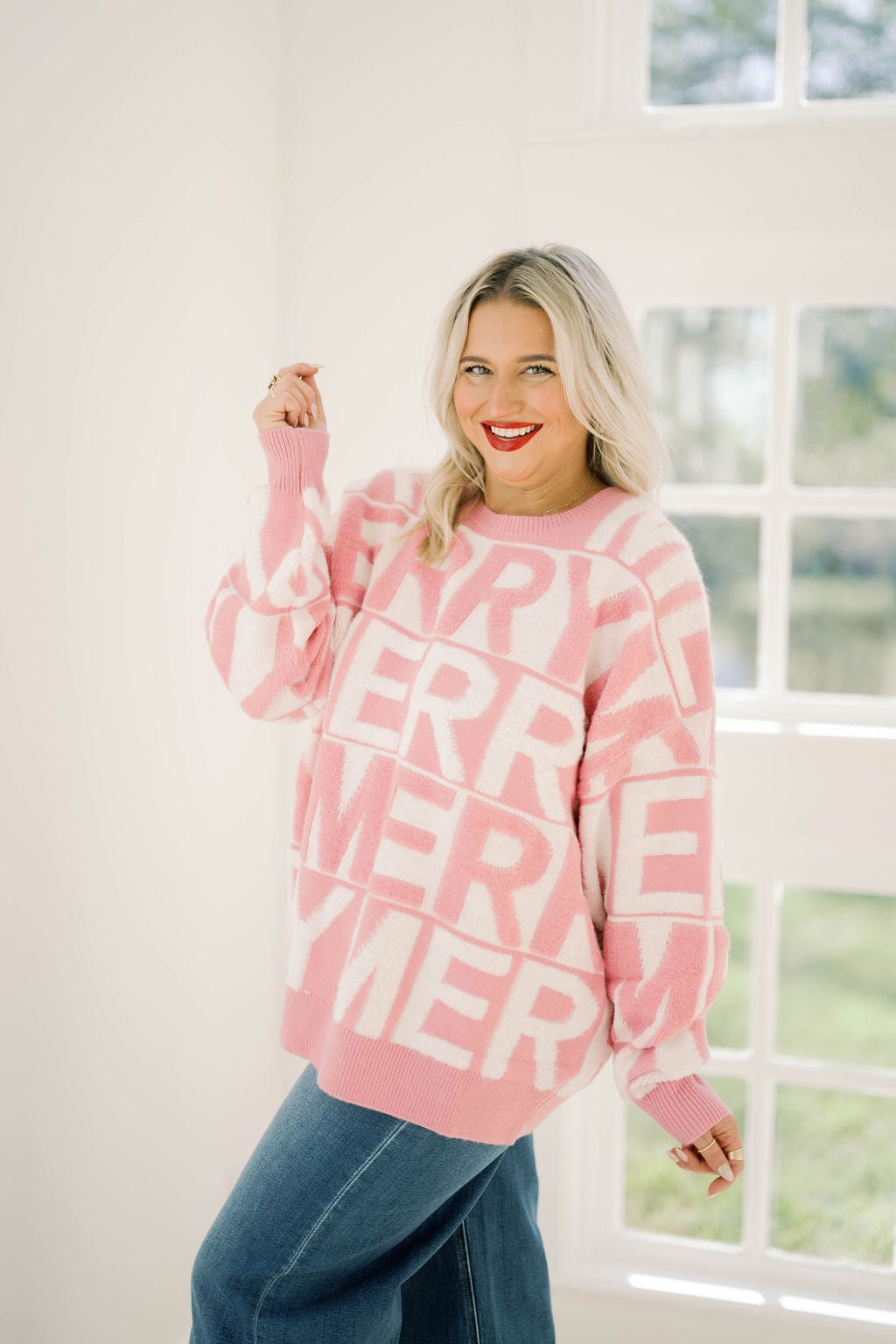 Very MERRY Sweater - Tops - Sweaters - Peach Love CA