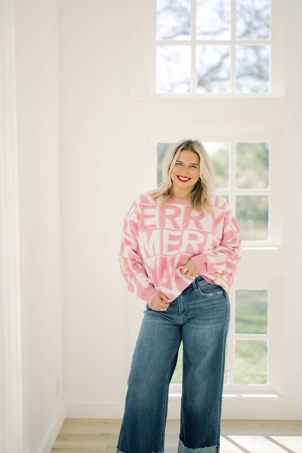 Very MERRY Sweater - Tops - Sweaters - Peach Love CA