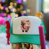 Vintage Santa Green/White Trucker Hat - Accessories - Hats - Summer Tees