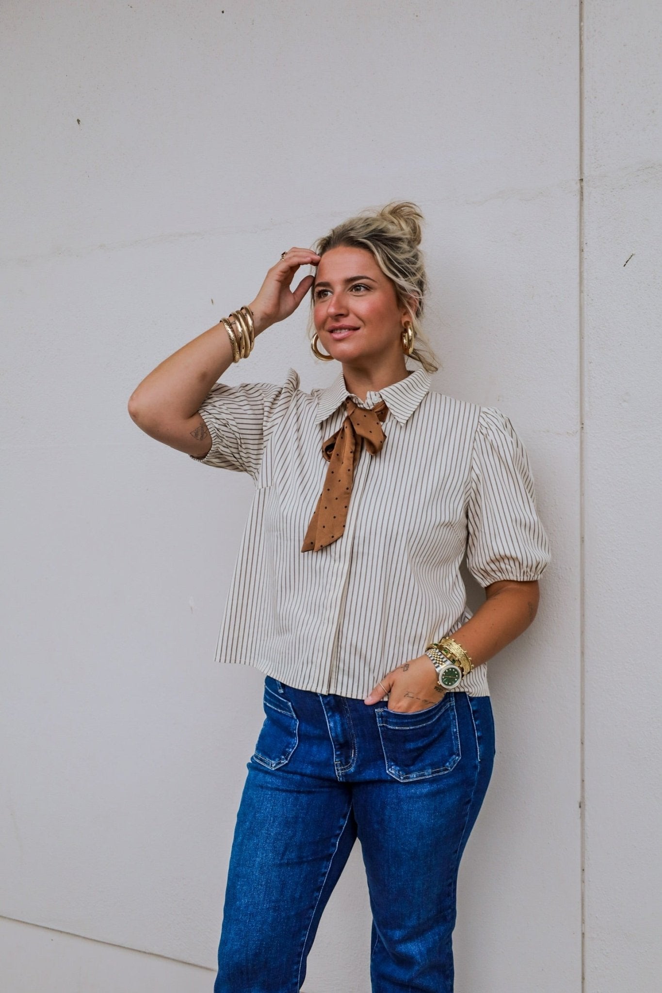 VIP Only Button Down Top - Tops - Blouses - Able