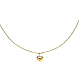 Waterproof Dainty Gold Puffy Heart Necklace - Jewelry - Necklaces - Brenda Grands Jewelry