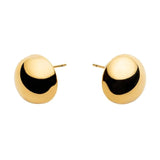 Waterproof Gold Button Studs - Jewelry - Earrings - Brenda Grands Jewelry