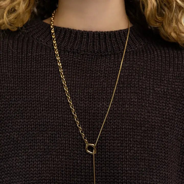 Waterproof Gold Dual Chain Toggle Necklace - Jewelry - Necklaces - Brenda Grands Jewelry