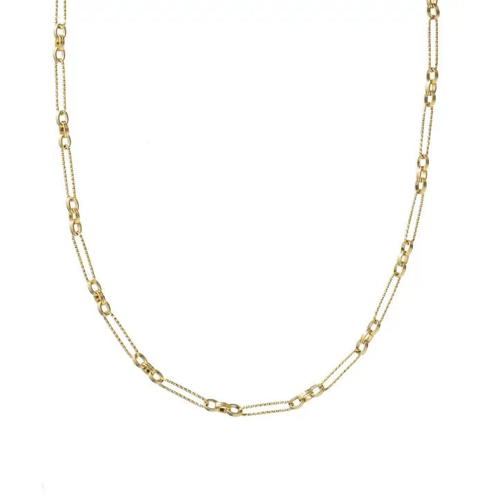 Waterproof Gold Modern Paperclip Chain Necklace - Jewelry - Necklaces - Brenda Grands Jewelry
