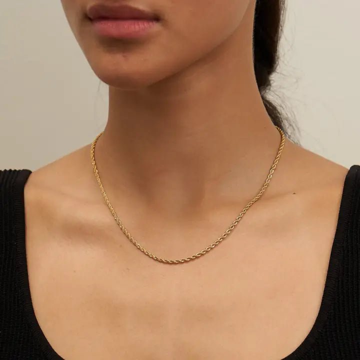 Waterproof Gold Rope Chain Necklace - Jewelry - Necklaces - Brenda Grands Jewelry