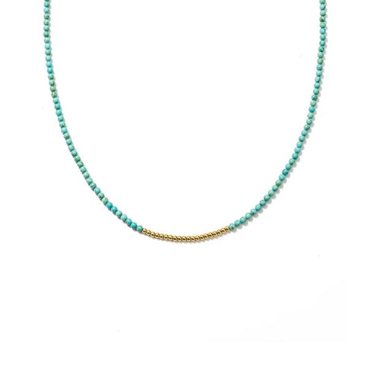 Waterproof Turquoise Beaded Necklace - Jewelry - Necklaces - Brenda Grands Jewelry