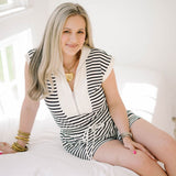 Wheels Up Striped Romper - Rompers - Blu Pepper