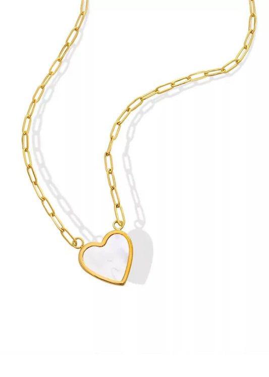 White Heart Necklace - Jewelry - Necklaces - Chansutt Pearls