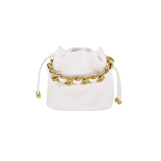White Bucket Crossbody Bag