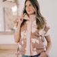 Wildflower Picking Floral Corduroy Puff Vest - Outerwear - Vests - Peach Love CA