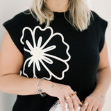 Winter Floral Detail Sweater - Tops - Sweaters - She & Sky