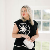 Winter Floral Detail Sweater - Tops - Sweaters - She & Sky