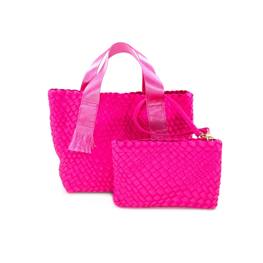 Woven Large Tote Fushia - Accessories - Purses & Handbags - BC Bags