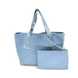 Woven Large Tote Sky Blue - Bags - Totes - BC Bags