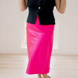 XOXO Satin Midi Skirt - Bottoms - Skirts - She & Sky