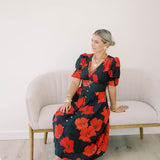 Yes Please Bold Floral Midi Dress - Dresses - TCEC