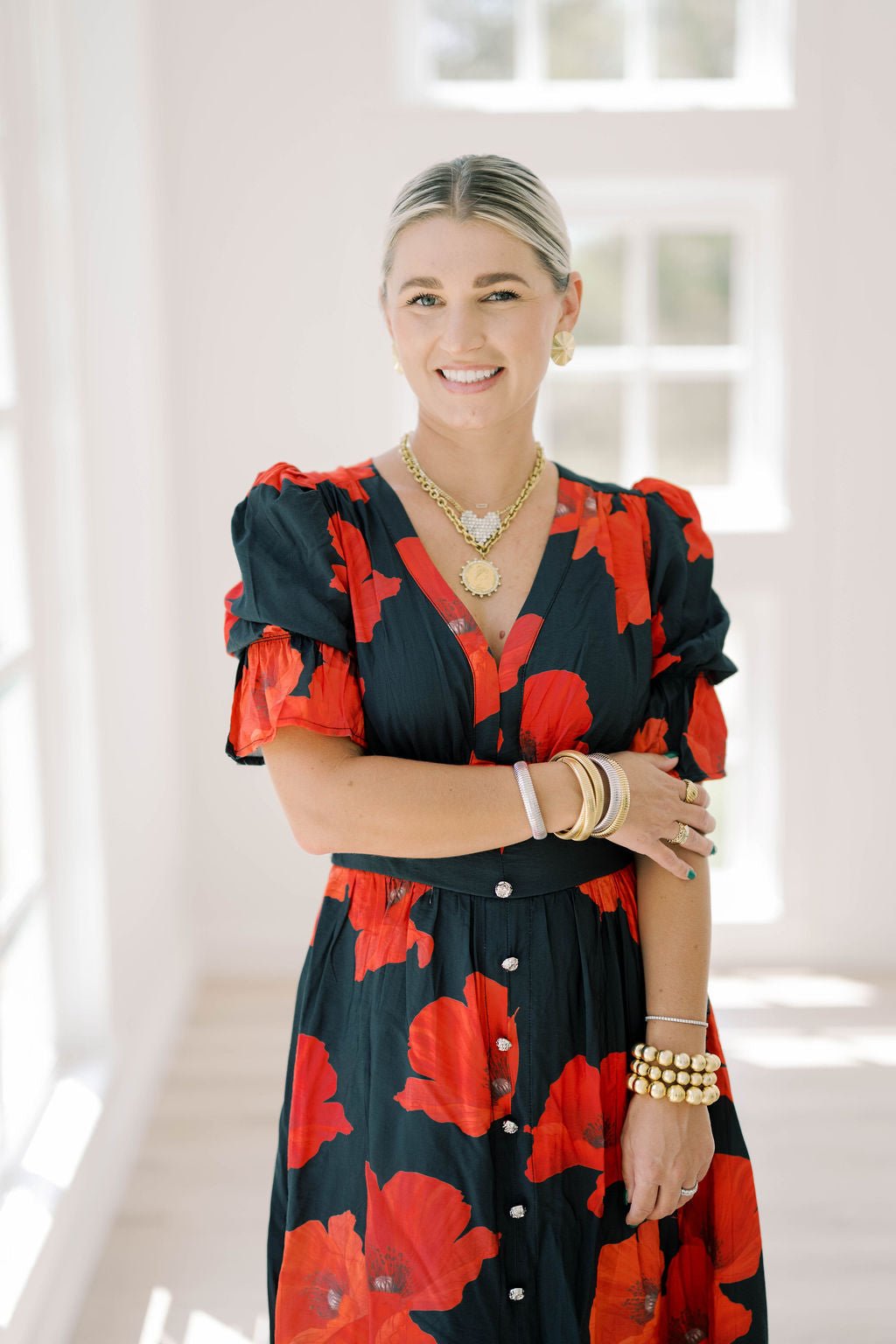 Yes Please Bold Floral Midi Dress - Dresses - TCEC