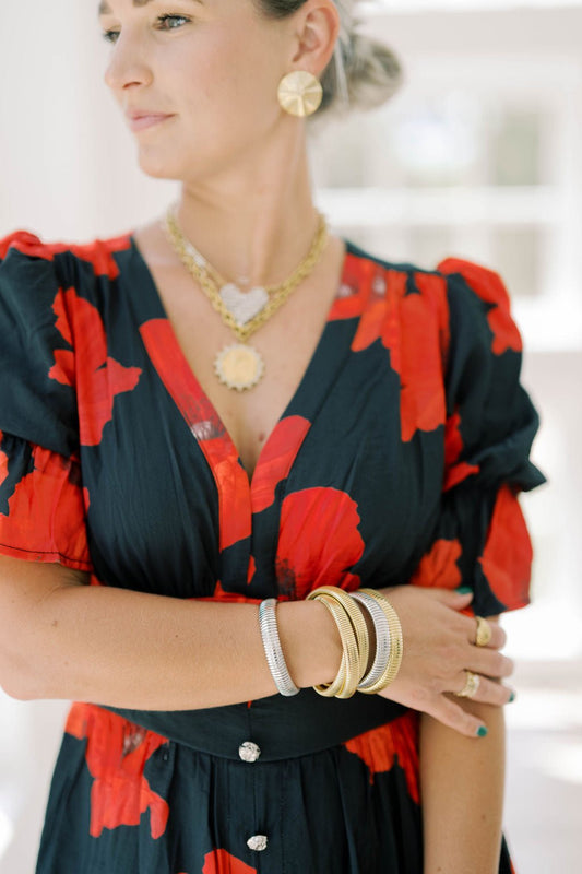 Yes Please Bold Floral Midi Dress - Dresses - TCEC