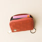 Zip Around Wallet Cognac Checkered - Accessories - Travel - Darling Effect