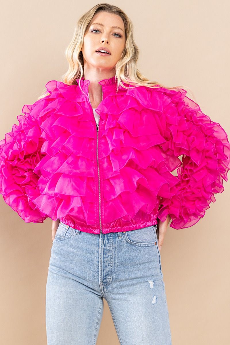 Lookin' to be the life of the party? Barbie's got ya covered with this show-stopping pink sequin jacket! Make an unforgettable entrance for your next bash. Barbie Let's Go Party, indeed!