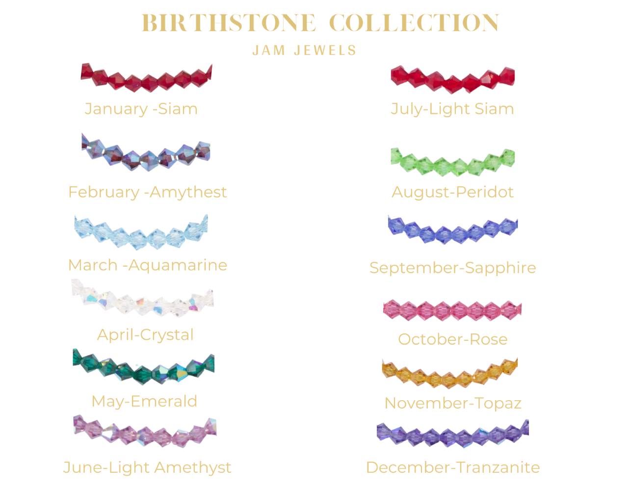 November Birthstone Crystal Bracelet