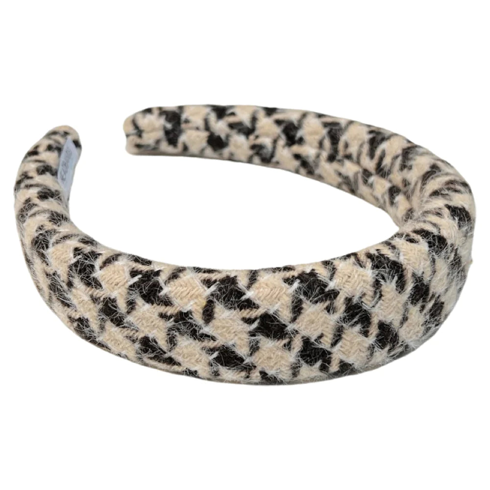 Padded Houndstooth Headband