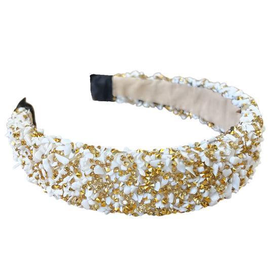 All That Glitters Cream/Gold Headband